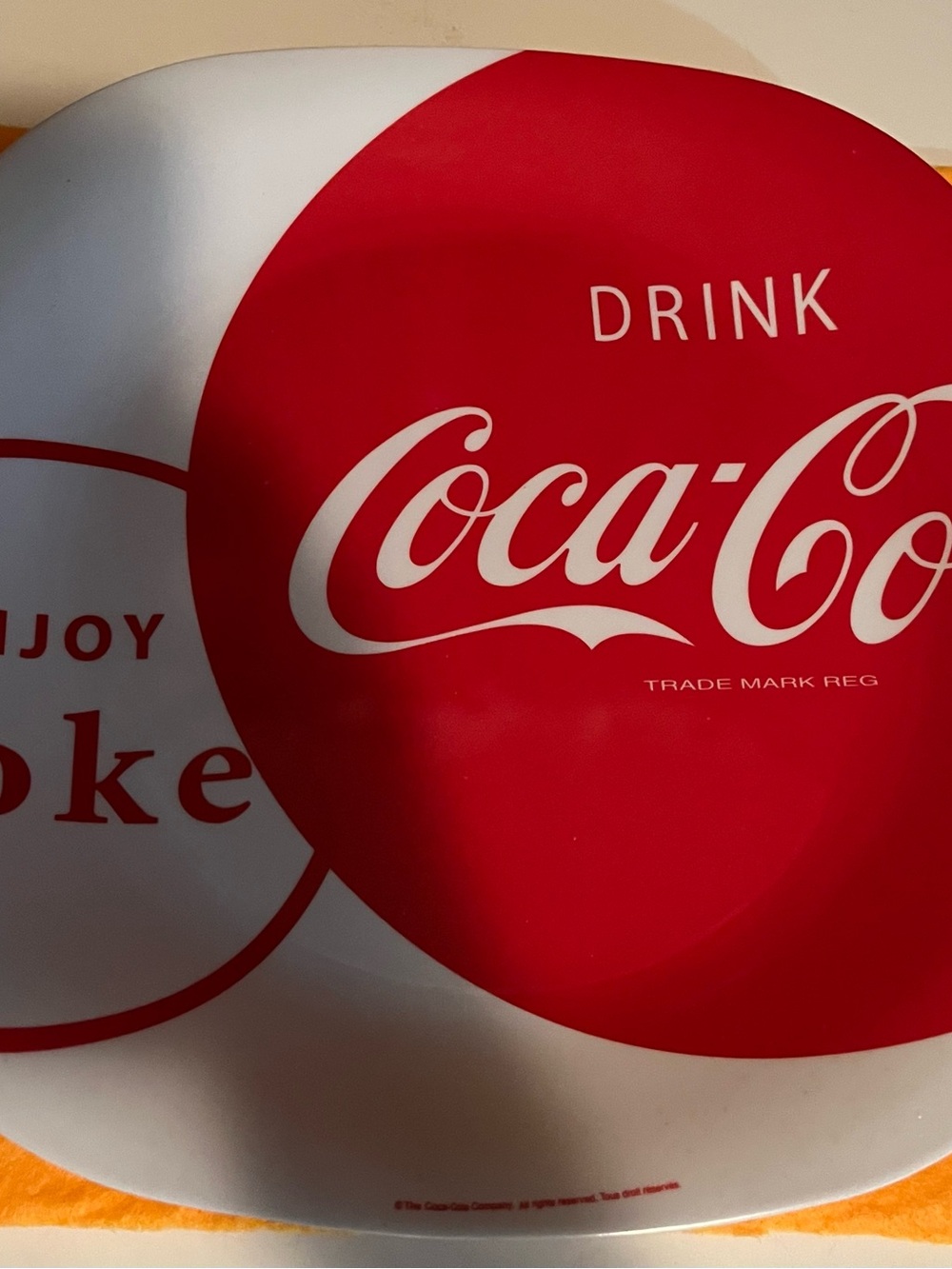 Coca Cola Square Plastic Collectors Plate